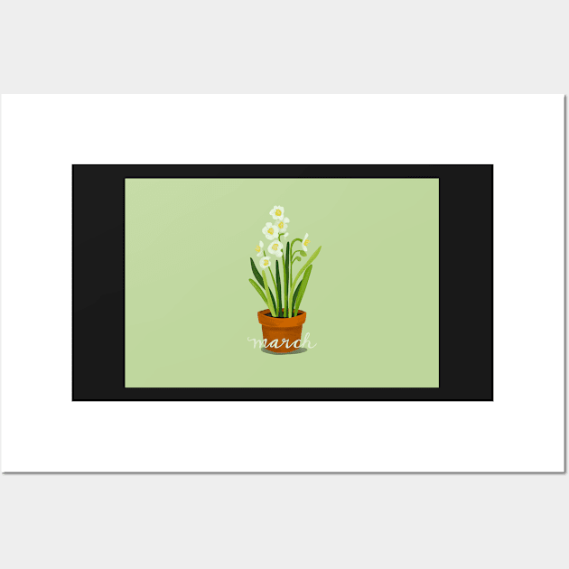 March Jonquil in a pot Wall Art by Peleegirl